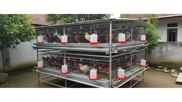 Kandang ayam baterai vertikal