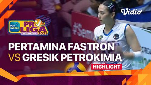 VIDEO: Jakarta Pertamina Fastron Raih Kemenangan atas Gresik Petrokimia Pupuk Indonesia di PLN Mobile Proliga 2023