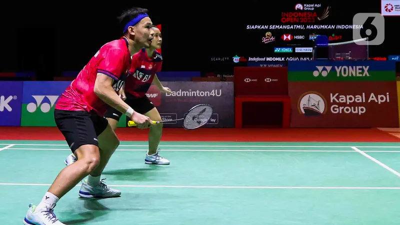 Rinov Rivaldy dan Pitha Haningtyas Mentari di Indonesia Open 2023