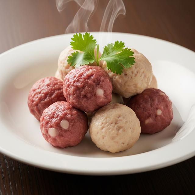 6. Bola Daging Kukus dengan Campuran Ayam dan Sapi