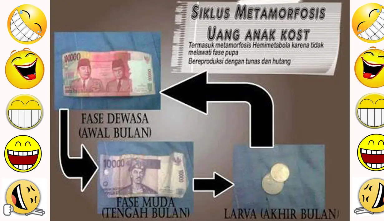 Siklus metamorfosis dompet anak kos (Istimewa)
