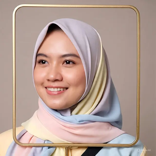 Model Kerudung Segi Empat Lilitan Bentuk Segitiga