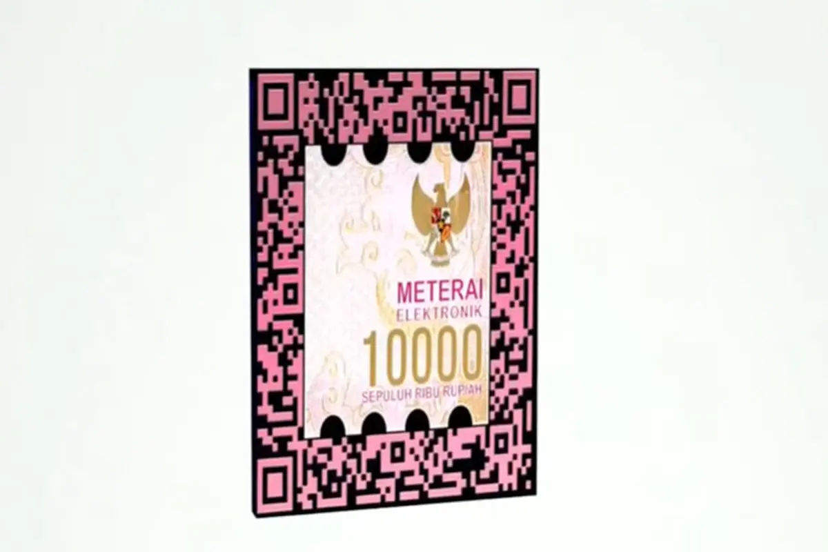 Meterai elektronik atau e-meterai senilai Rp 10.000.