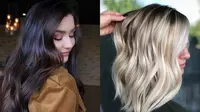 Kombinasi Warna Rambut Tahun 2025 (Sumber: IG/@mikaatbhc dan @kelseymorris18 )
