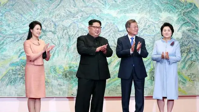 Kim Jong-un dan Ri Sol-ju (Foto: AFP)