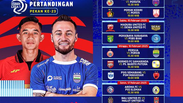 Jadwal Live Streaming BRI Liga 1 2024/25 Matchweek ke 23 di Vidio