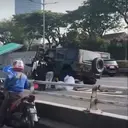 Kronologi Maung TNI Tabrak Pembatas Jalan dan Plang Tol Dalam Kota