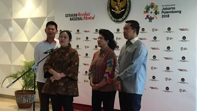 Menko PMK Puan Maharani saat konferensi pers mengenai Asian Para Games 2018