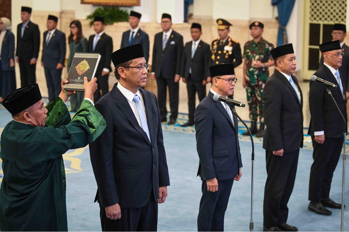 FOTO: Presiden Prabowo Lantik Menteri Baru di Kabinet Merah Putih, Purbaya Yudhi Jadi Menkeu