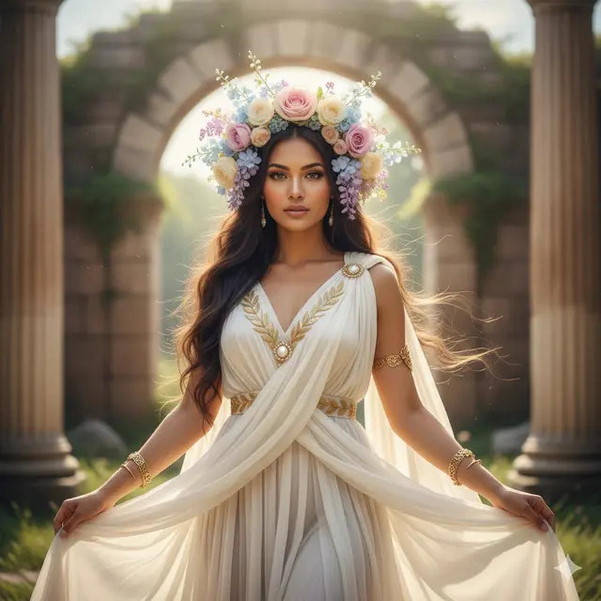 Prompt Gemini AI Viral Edit Foto Ala Dewi Yunani dengan Mahkota Bunga