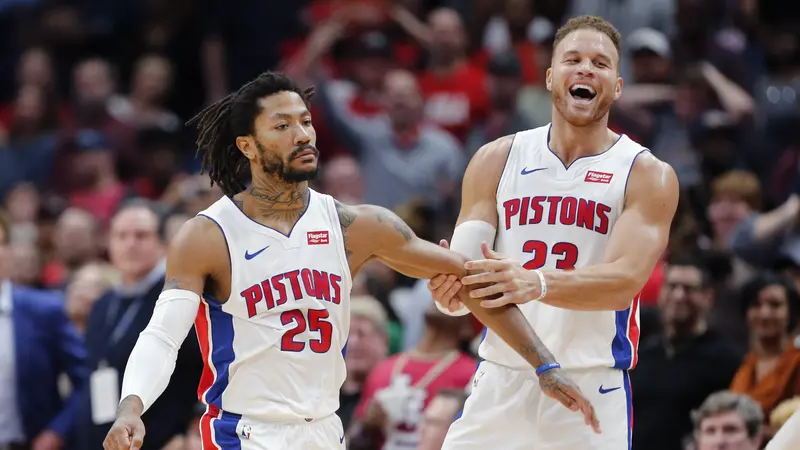 NBA: Buzzer Beater Derrick Rose Menangkan Pistons atas Pelicans