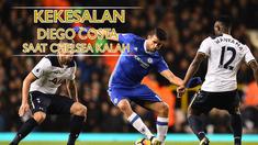 Video ekspresi kekesalan Diego Costa saat Chelsea kalah dari Tottenham Hotspur 0-2, Rabu (4/1/2017).
