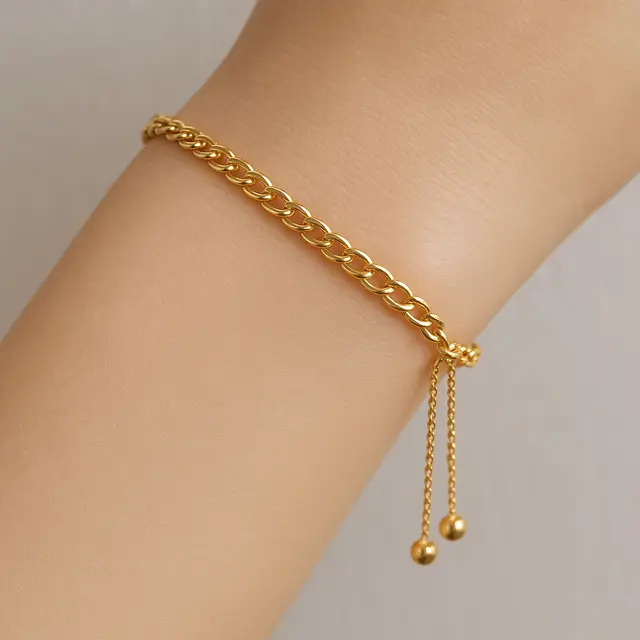 Gelang Emas Tipis Adjustable (Foto: ChatGPT)