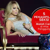 Berikut ini 5 penampilan seksi Mariah Carey di atas panggung. (Foto: Digital Spy, Desain: Nurman Abdul Hakim/Bintang.com)
