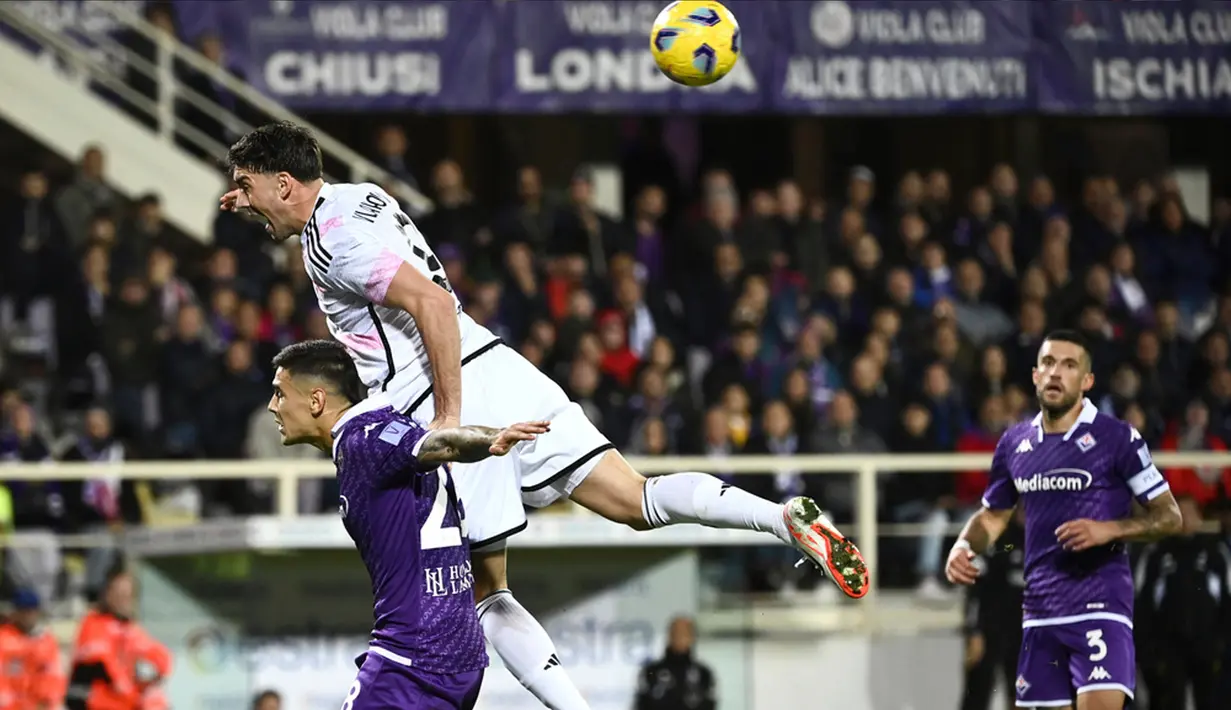 Juventus bisa mengamankan tiga poin usai menang 1-0. Kemenangan ini membawa Juventus ke urutan kedua dengan 26 poin. (Massimo Paolone/LaPresse via AP)