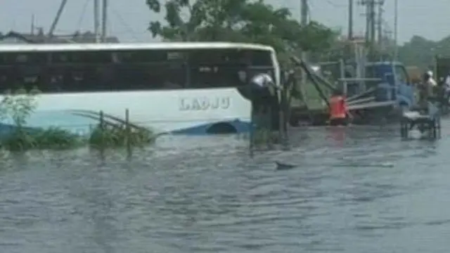 [VIDEO] Terendam Banjir, Jalur Rel KA Porong Ditutup Total