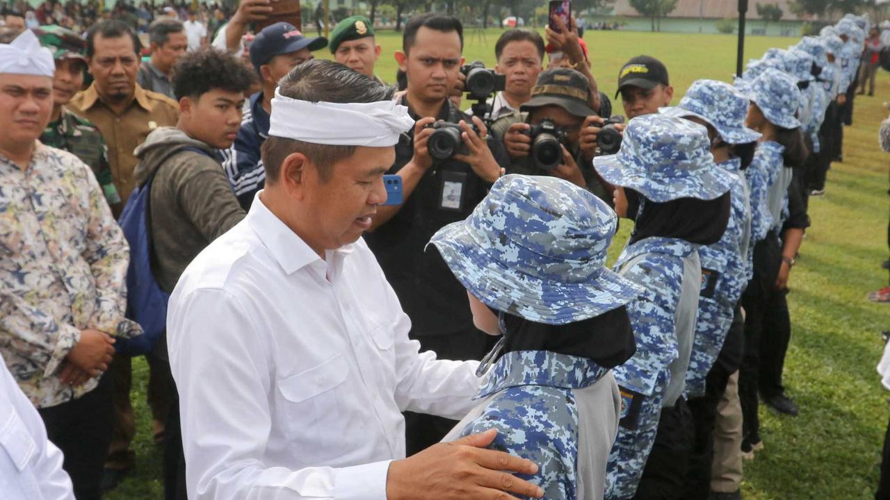 Dedi Mulyadi temui anak-anak yang dibina di Markas Kotrad Depok