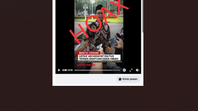 Klarifikasi lengkap: Hoaks Video Ustaz Adi Hidayat Umumkan Program Bantuan Dana Hibah dari Arab Saudi