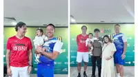 Digendong Alessandro Nesta dan John Terry, aksi lucu anak Hito Caesar dan 
Felicya Angelista mencuri perhatian netizen. Sumber: Instagram @felicyangelista_  @hitocaesar