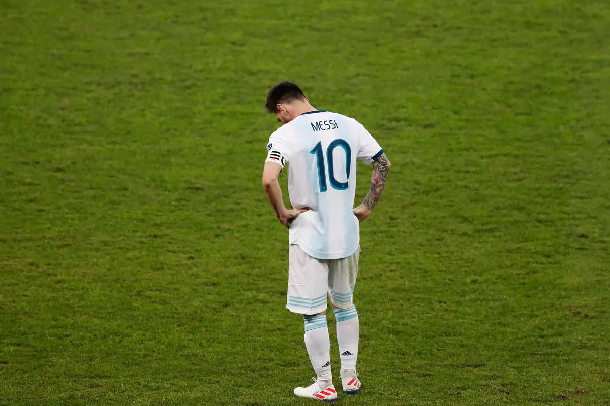 Wajah Lesu Messi Usai Argentina Dihajar Brasil
