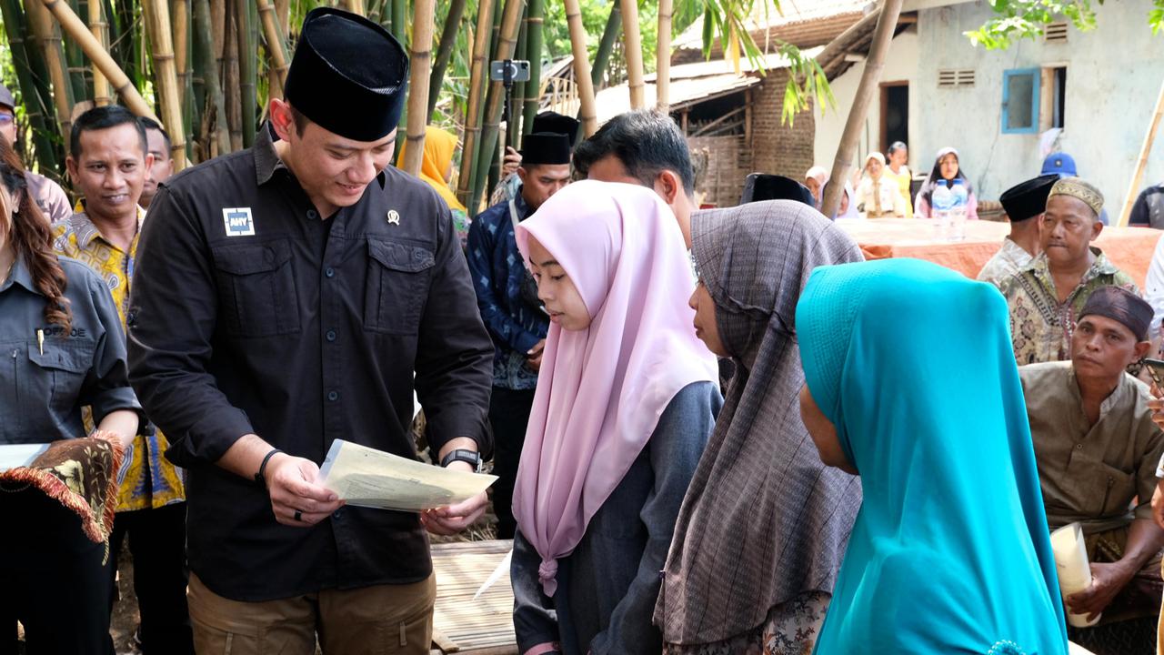 Menteri AHY Ajak Masyarakat di Pasuruan Daftarkan Tanahnya untuk Dapatkan Nilai Ekonomi dan Modal Usaha