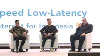 Peluncuran layanan internet untuk daerah 3T, BuanterOne, di perhelatan Indonesia Internet Expo & Summit (IIXS) 2023 di JlExpo Kemayoran. Credit: DTP