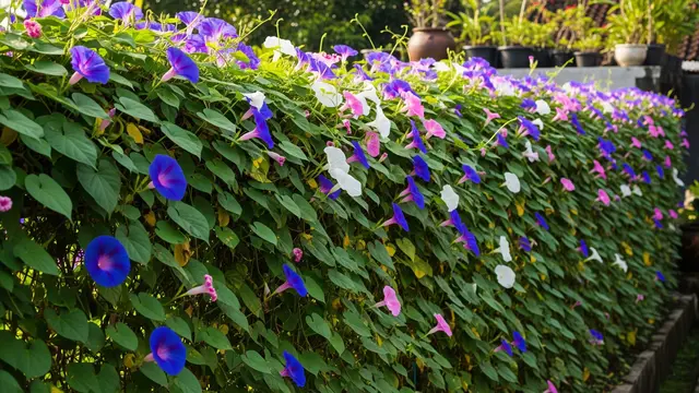 Morning Glory (Ipomoea) untuk Pagar