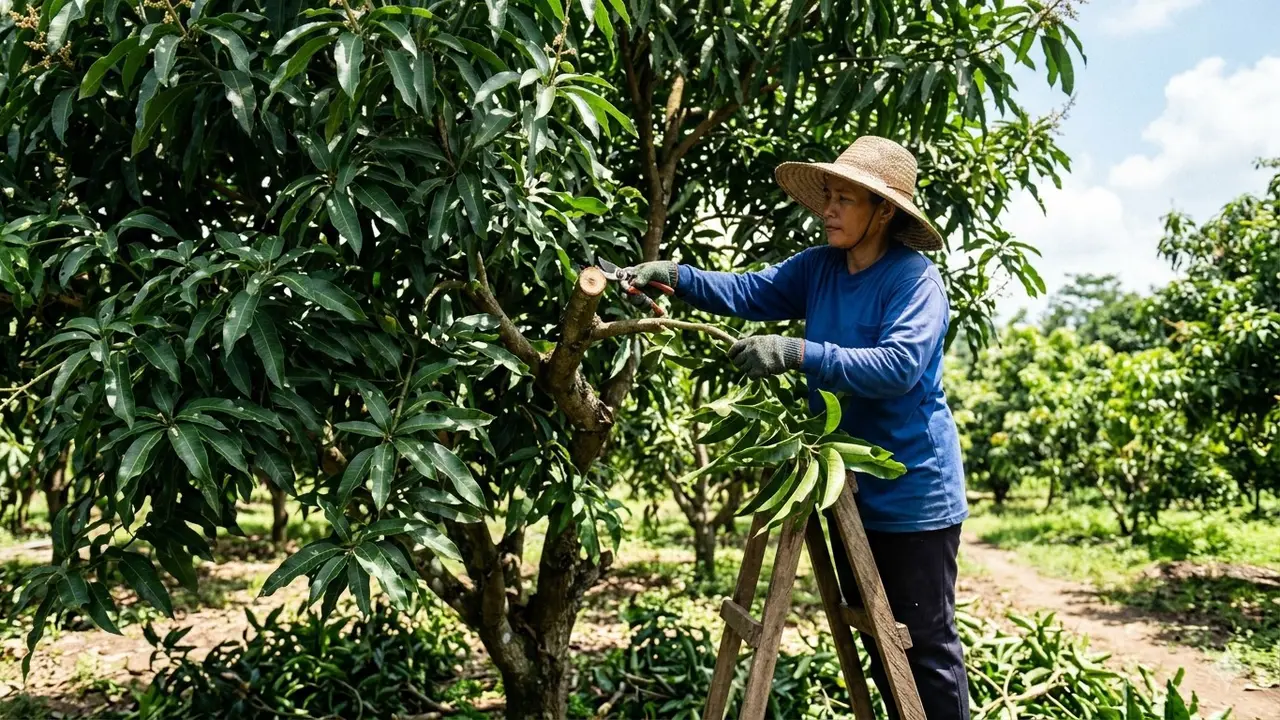 Cara Merangsang Pohon Mangga yang Minim Buah (Foto: Gemini AI)