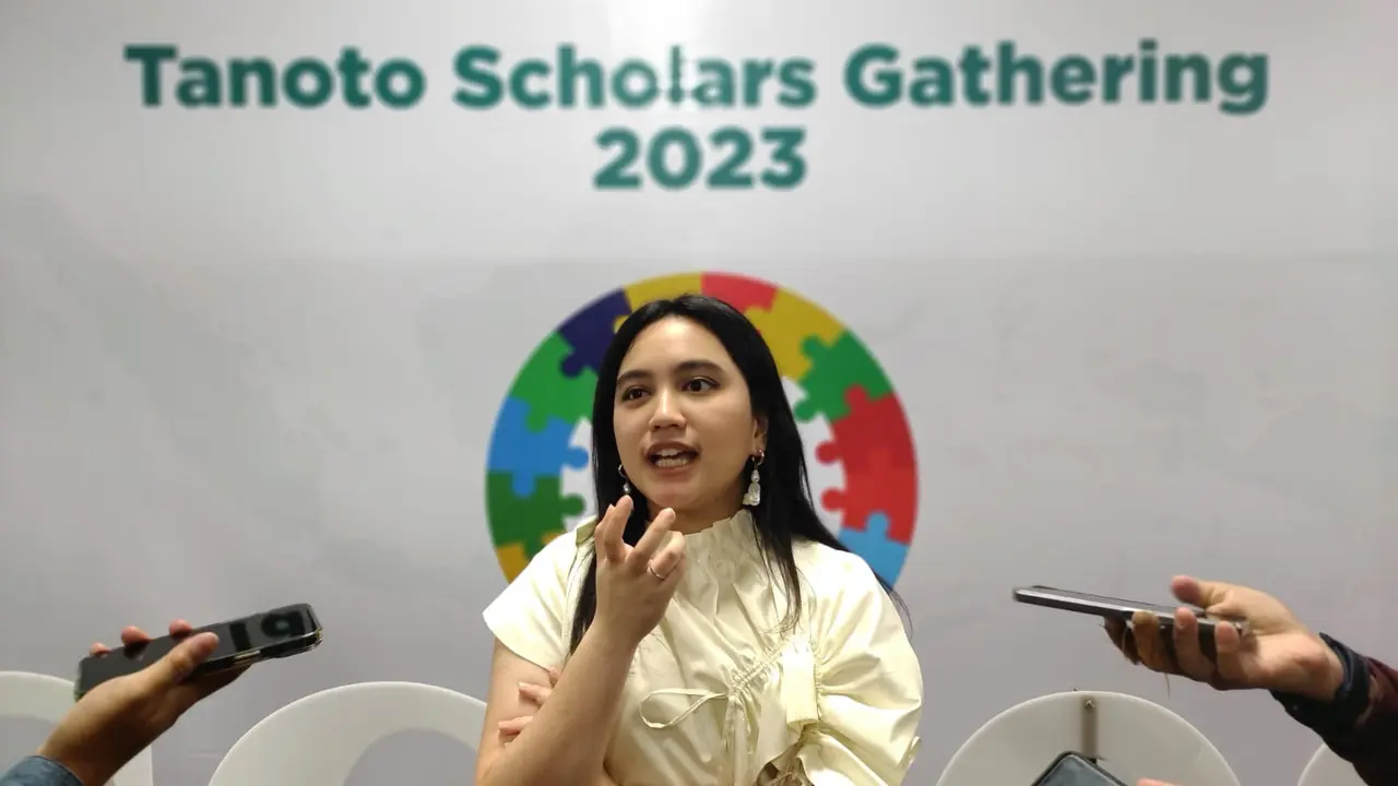 Aktris Rachel Amanda saat menghadiri Tanoto Scholars Gathering (TSG) 2023 (Istimewa)