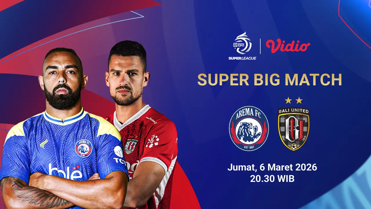 Jadwal pertandingan BRI Super League Arema FC vs Bali United