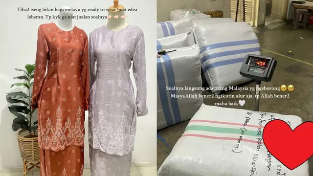 Kenara Attire membuat desain baju Melayu untuk Lebaran dan diborong orang Malaysia