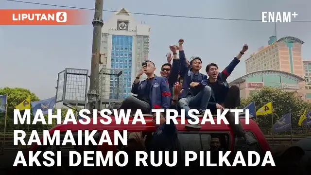 Ratusan Mahasiswa Trisakti Turun ke Jalan Demo Menolak RUU Pilkada