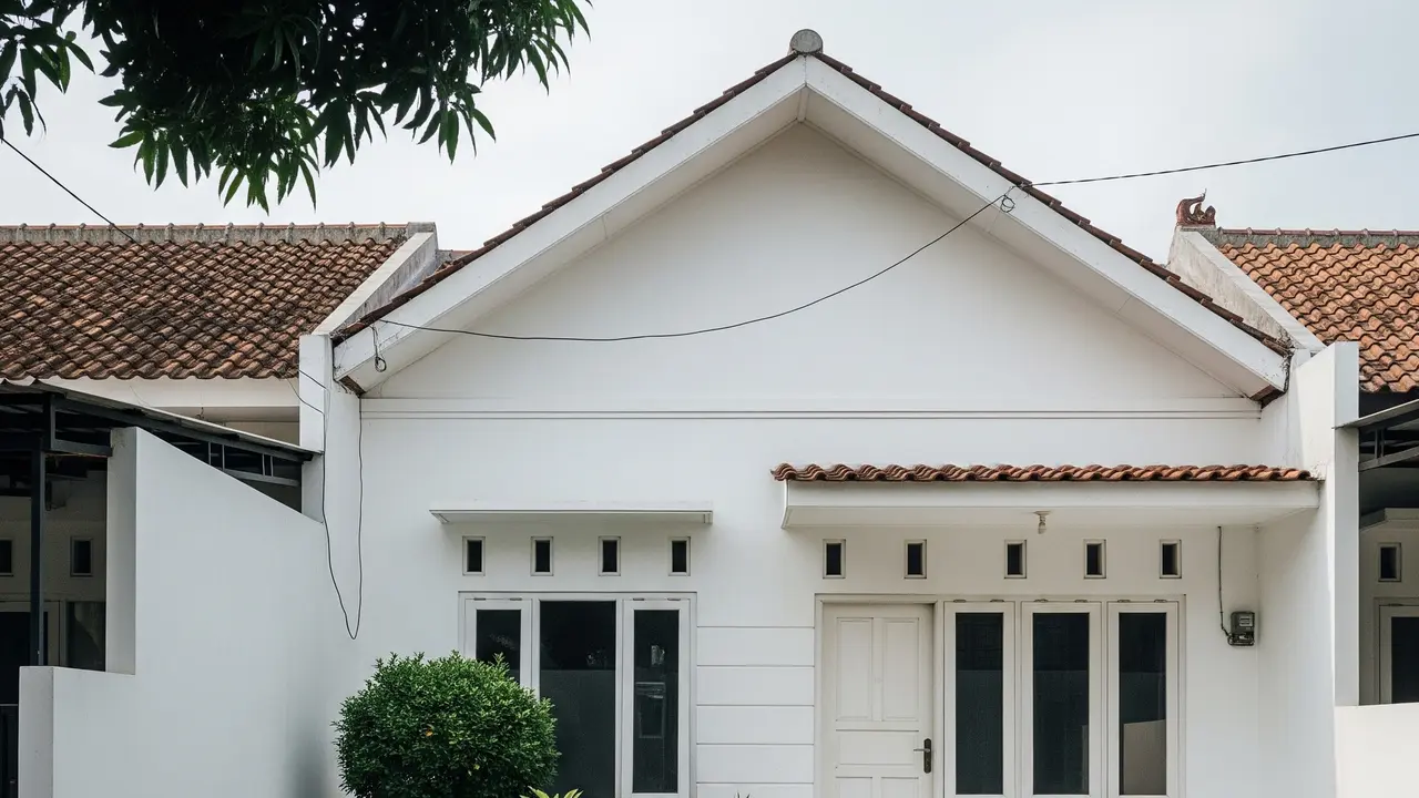 9 Model Rumah Sederhana Warna Putih di Lahan Terbatas