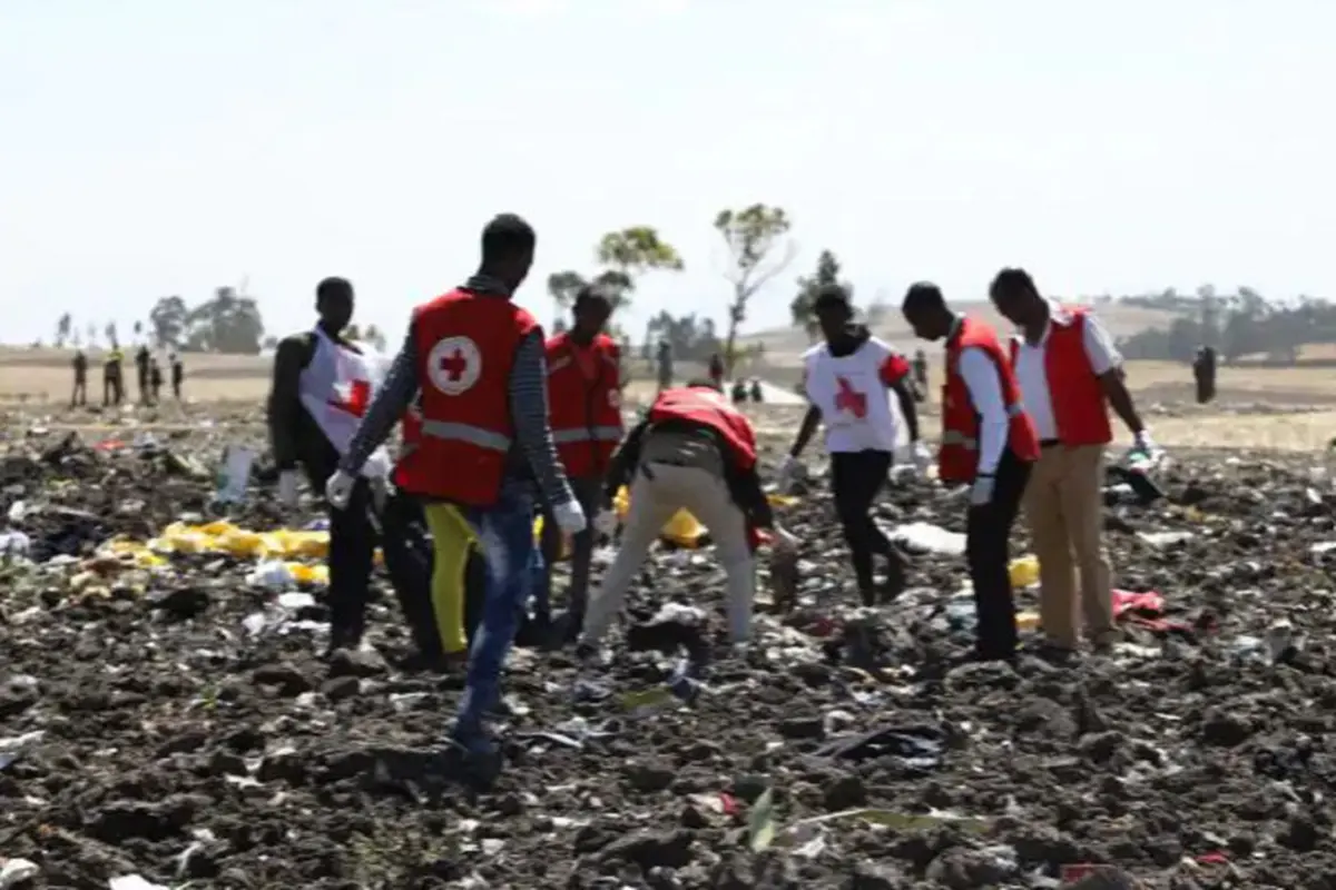 Lokasi jatuhnya maskapai Ethiopian Airlines (AFP)