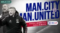 Piala Liga Inggris: Manchester City vs Manchester United. (Bola.com/Dody Iryawan)