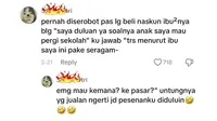 Cerita Netizen ketika Antreannya Diserobot Emak-Emak. (Sumber: Twitter/@Random_com88)