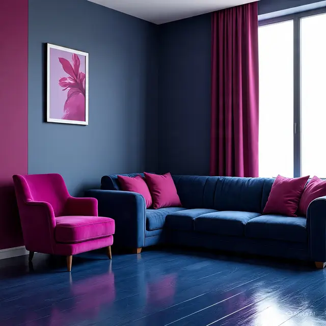 11 Kombinasi Warna Ruangan yang Selalu Memesona Dipadukan dengan Biru Dongker