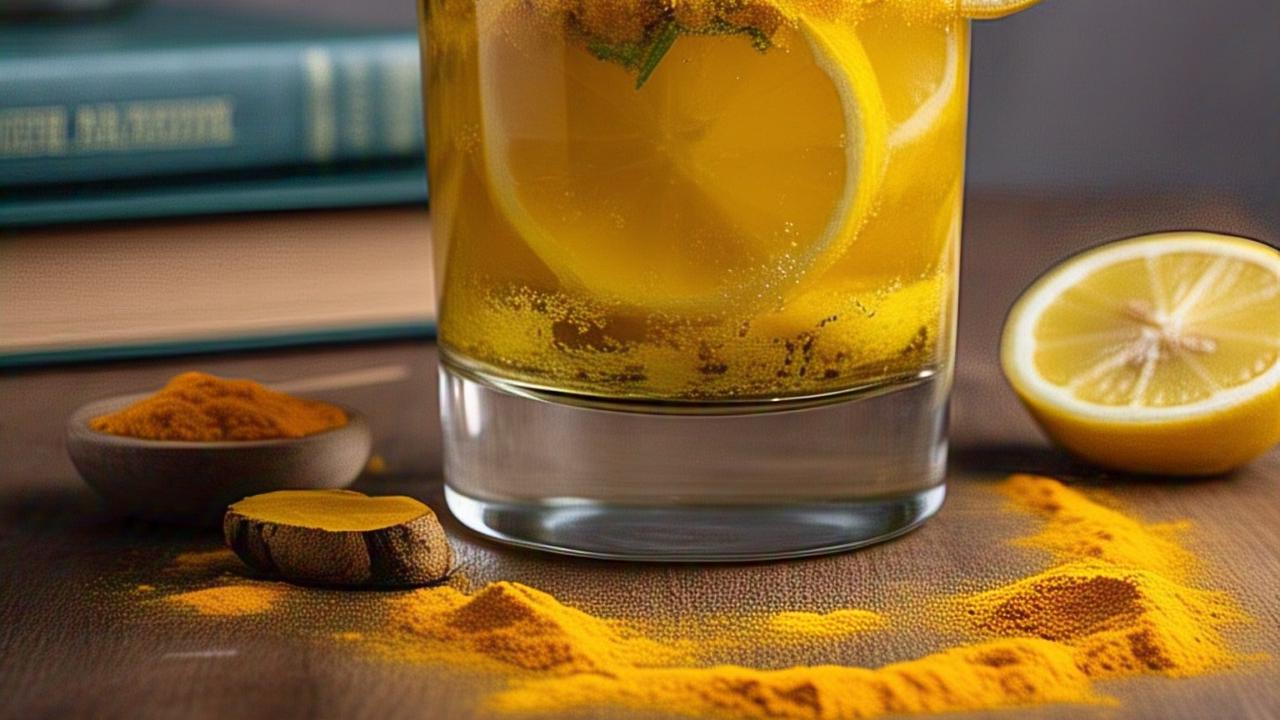 Ilustrasi Air Hangat Lemon dan Kunyit
