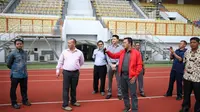 Menteri Pemuda dan Olahraga Imam Nahrawi mengunjungi Jababeka Sport Center di Cikarang, Jawa Barat, Selasa (19/12/2017). (istimewa)