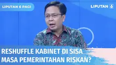 Reshuffle kabinet pada sisa masa pemerintahan yang tinggal 2 tahun lagi dianggap riskan dilakukan, apalagi pada sejumlah nama menteri yang berlatar belakang partai politik. Apa kata pengamat politik?