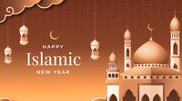 Ilustrasi ucapan Tahun Baru Islam, 1 Muharam (Islamic year vector created by freepik - www.freepik.com)