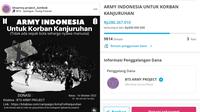 ARMY Fans BTS Galang Dana untuk Tragedi Kanjuruhan (Sumber: Instagram @btsarmy.project & Kitabisa.com)
