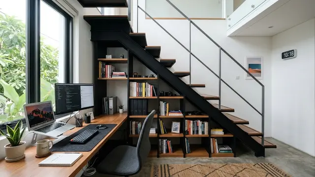 Desain Tangga Rumah Minimalis/AI Generated