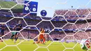 Kiper Bosnia Nikola Vasilj  dan rekan-rekan setimnya menoleh ke belakang saat pemain Amerika Serikat Folarin Balogun mencetak gol pertama selama pertandingan sepak bola babak 32 besar Piala Dunia antara Amerika Serikat dan Bosnia di Santa Clara, California, dekat San Francisco, (01/07/2026). (AP Photo/Julio Cortez)