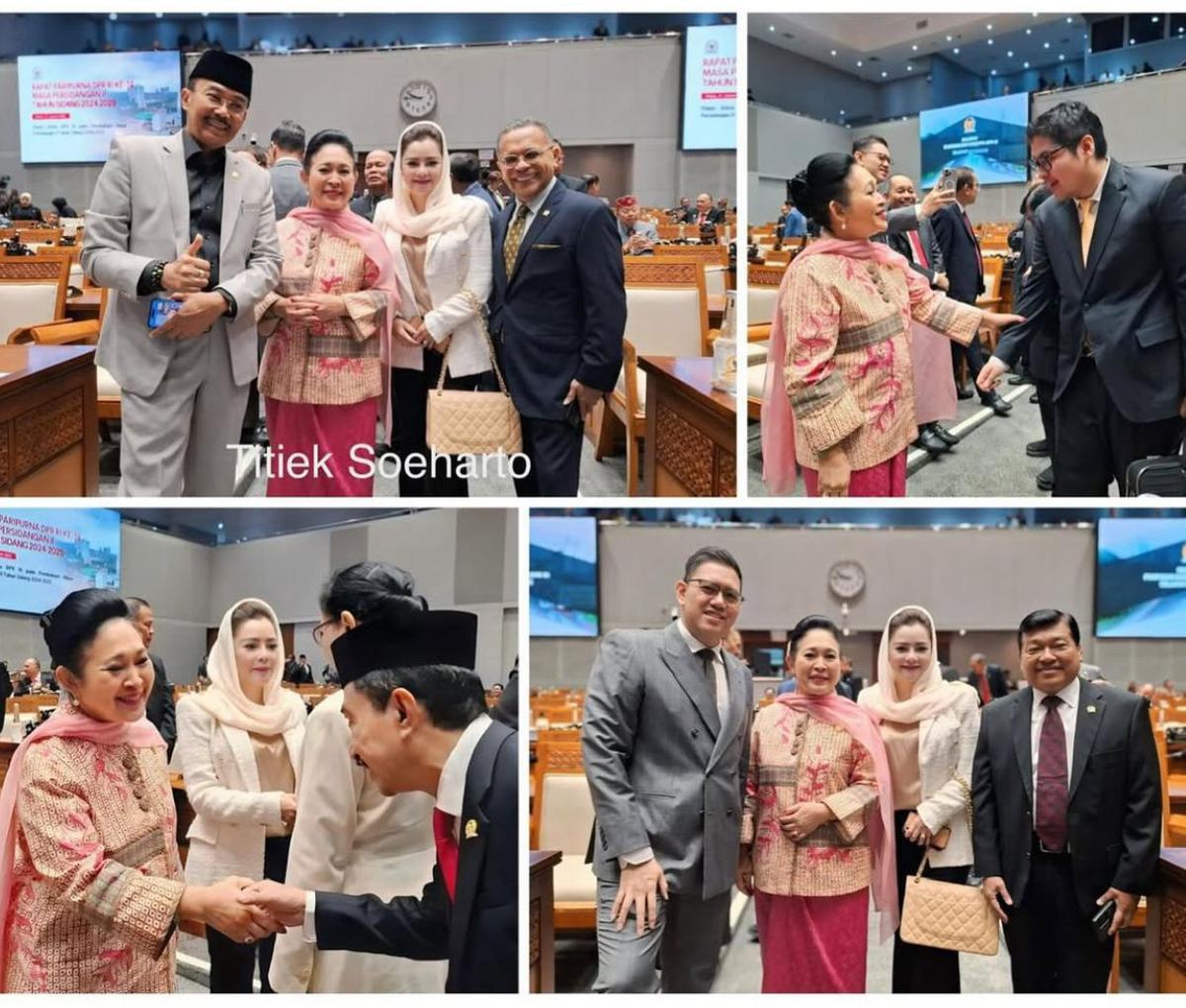 Titiek Soeharto Hadiri Rapat Paripurna DPR RI, Gaya Serba Pink Curi Perhatian!