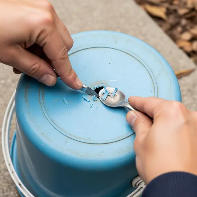 Cara Membuat Lubang Drainase Pot dari Ember Bekas yang Benar (Image by Gemini AI)