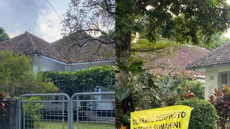 Rumah Milea yang sempat ramai dikunjungi wisatawan dari Bandung dan luar kota kini dipasangi tanda larangan berfoto