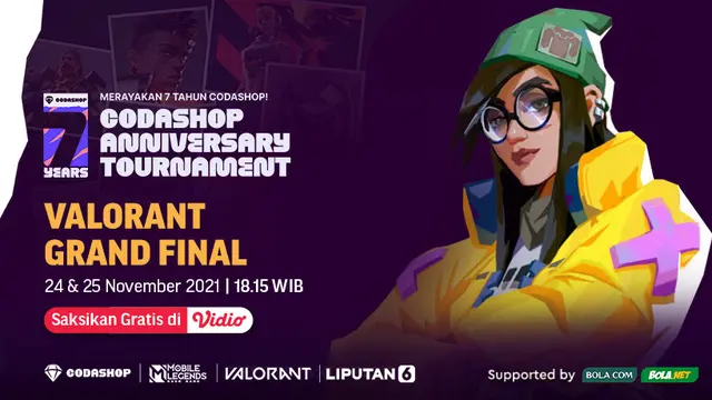 Saksikan Live Streaming Grand Final Codashop Anniversary Tournament Valorant di Vidio