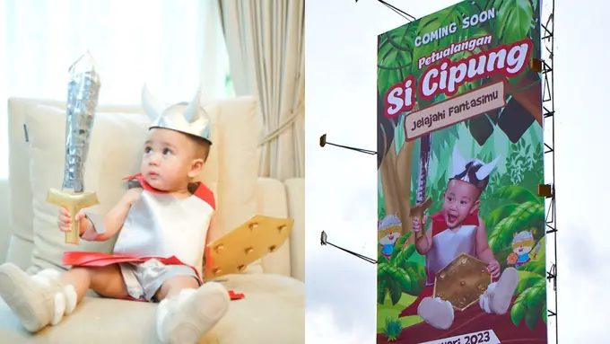 Rayyanza Malik Ahmad dalam Balutan Kostum Hamster Muncul di Billboard