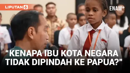 VIDEO: Bocah SD Tanyakan Alasan Ibu Kota Negara Tidak Dipindah ke Papua, Begini Jawaban Presiden Jokowi